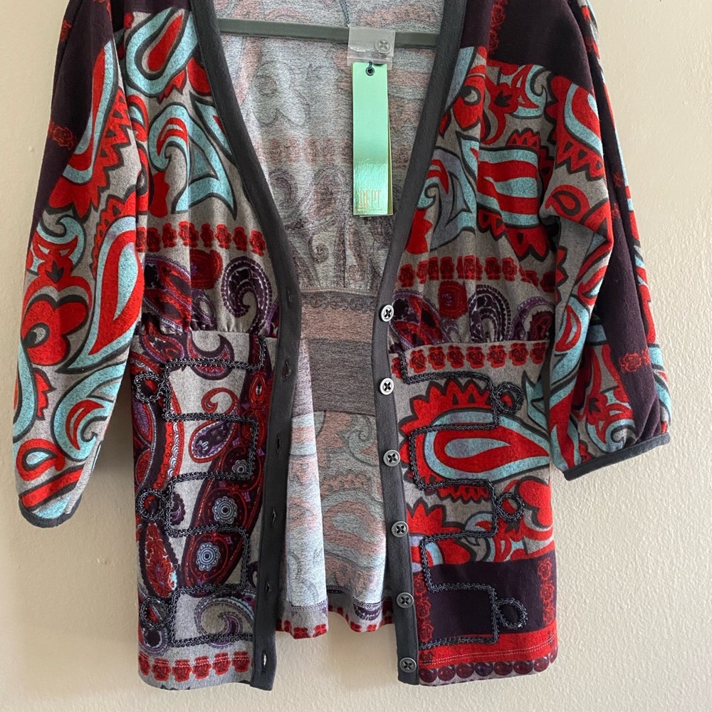 Dept women’s colorful buttoned cardigan